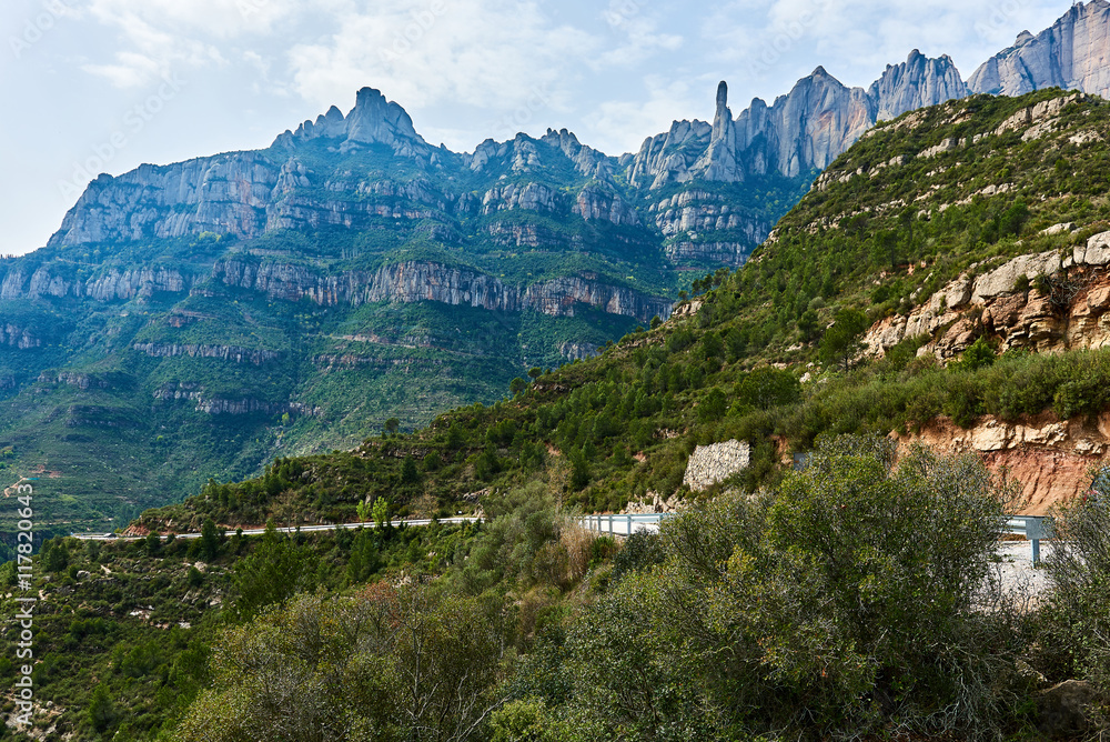 Spectacular Montserrat mountains. Catalonia, Spain