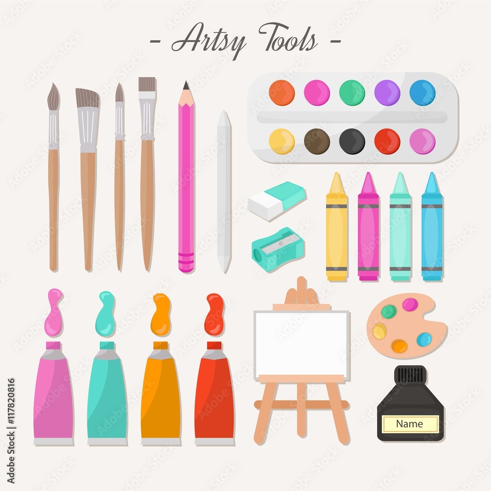 Artistic tools for painting Artistic tools for painting
