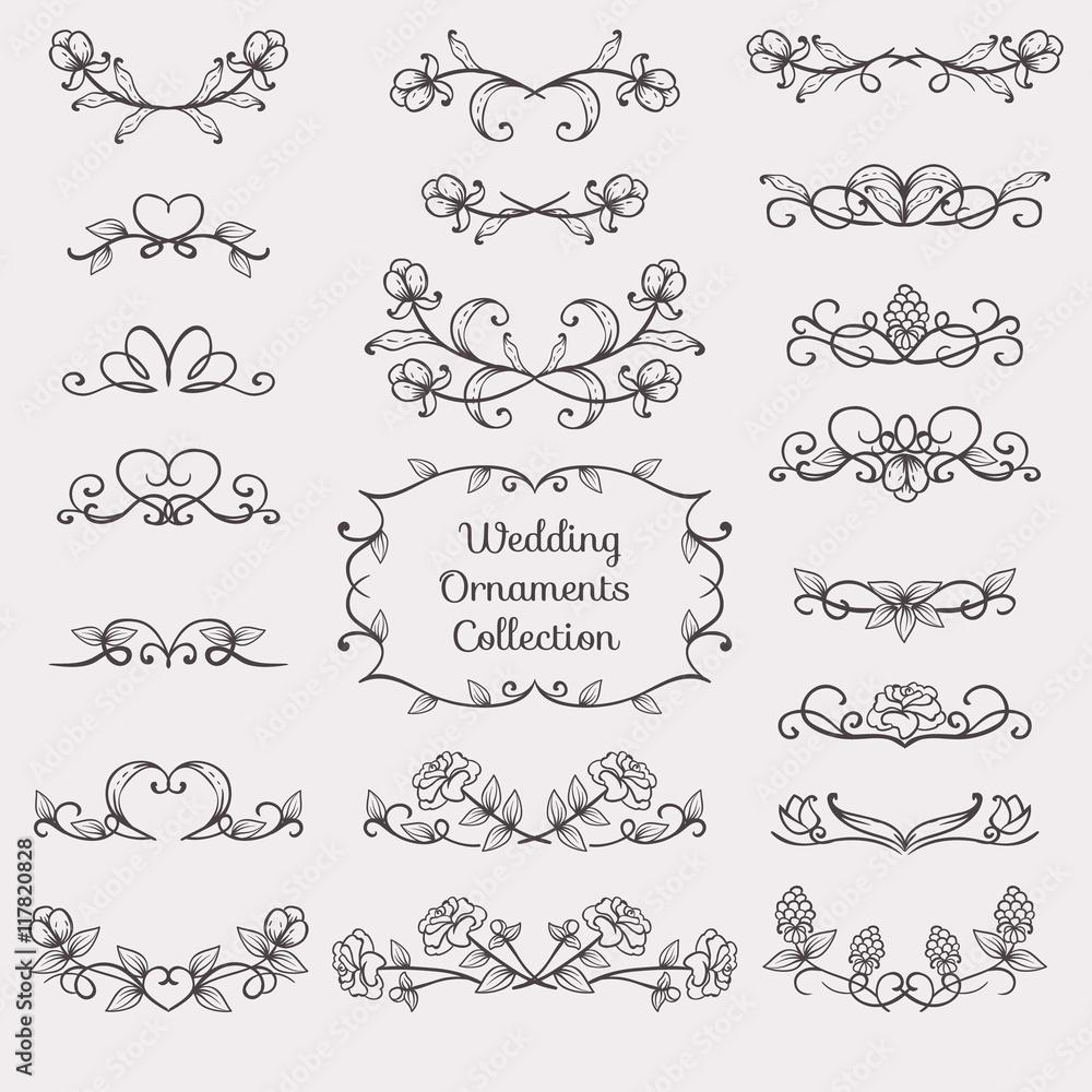 Sketches wedding ornament collection