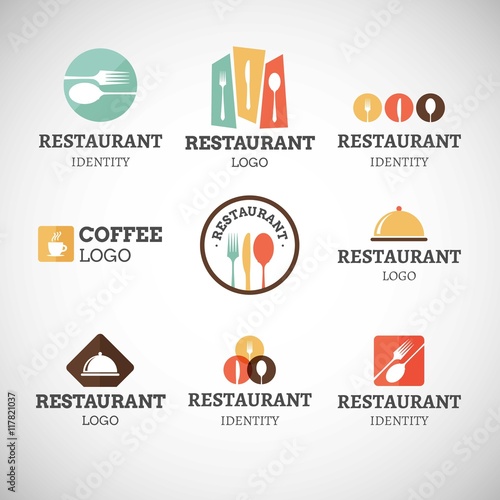Restaurant modern logo collection