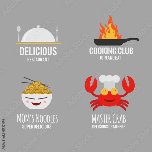 Funny restaurant logo templates