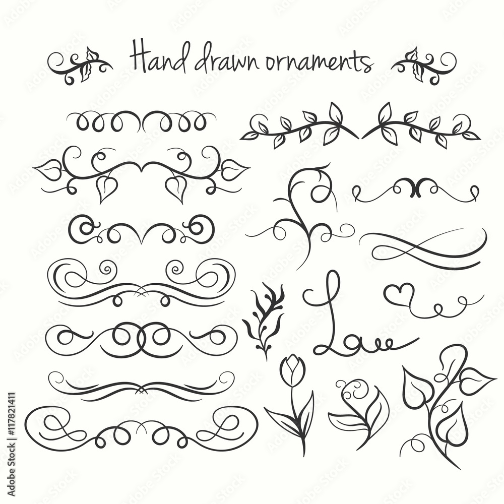 Hand Drawn Ornaments Collection