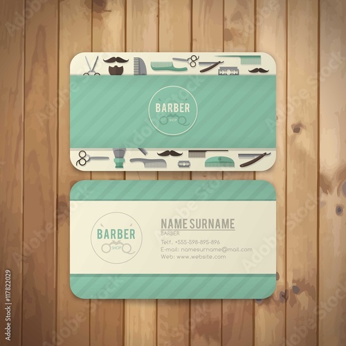 Barber elements visit card