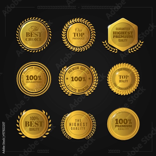 Golden medals set