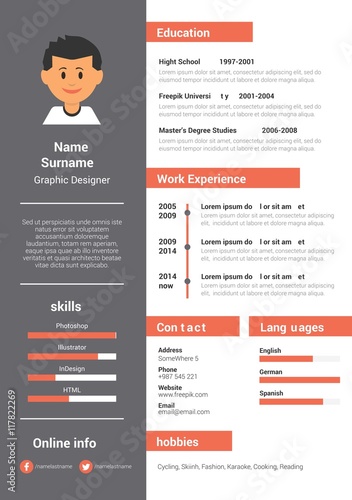 Graphic designer resume template