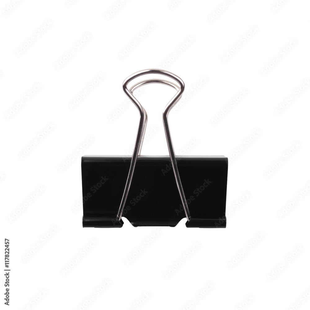 Black Paper clip isolated on white background Black Paper clip isolated on white background