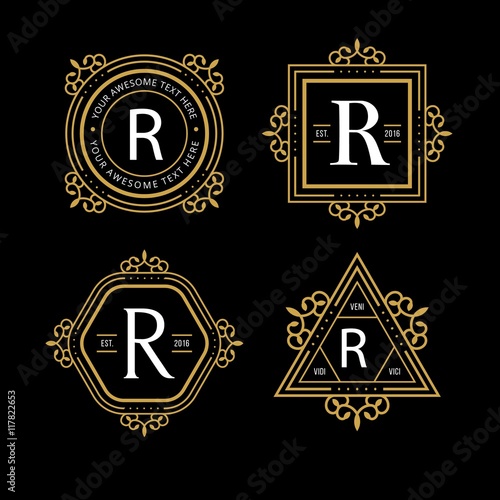 Geometric luxury logos