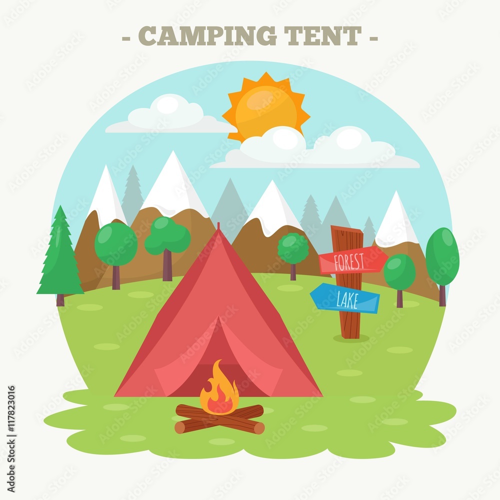 Camping tent illustration Camping tent illustration