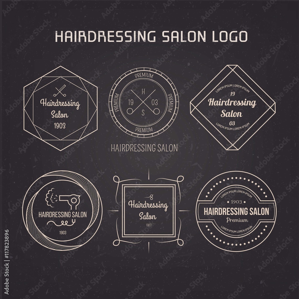 Elegant Hair Dressing Salon Logos