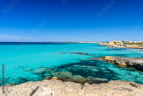 Beach Es Trenc - beautiful coast of Mallorca, Spain