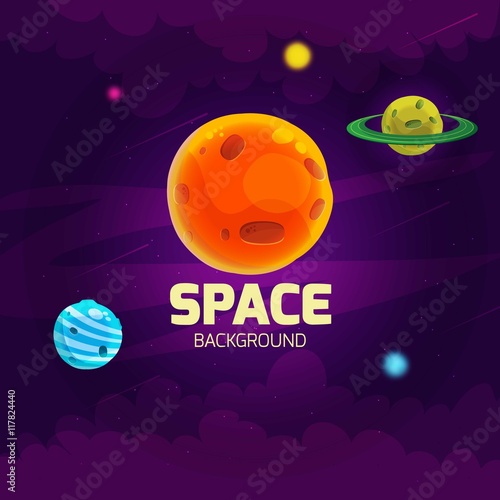 Hand drawn planets background