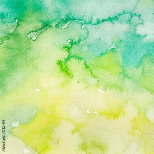 Green tones watercolor background