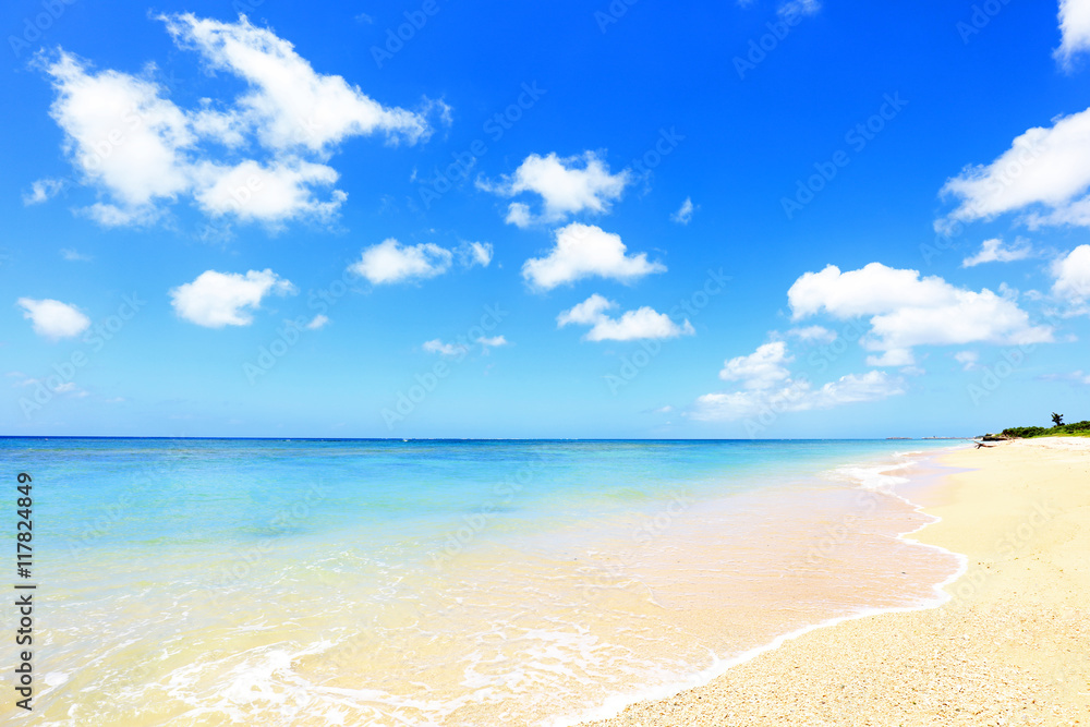 Obraz premium 沖縄の美しい海とさわやかな空