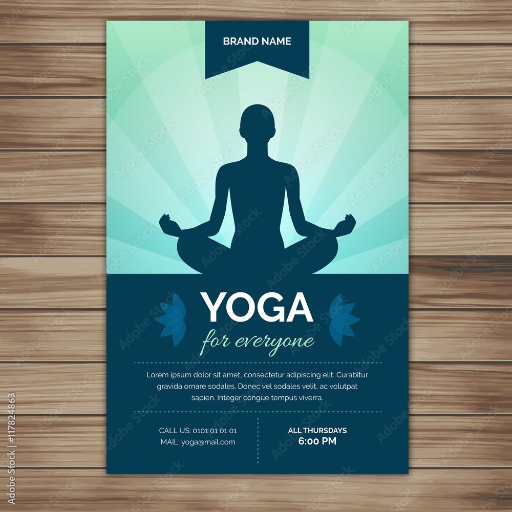 Yoga silhouette flyer Yoga silhouette flyer