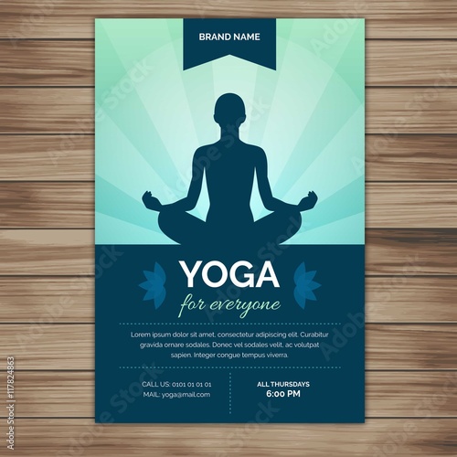 Yoga silhouette flyer