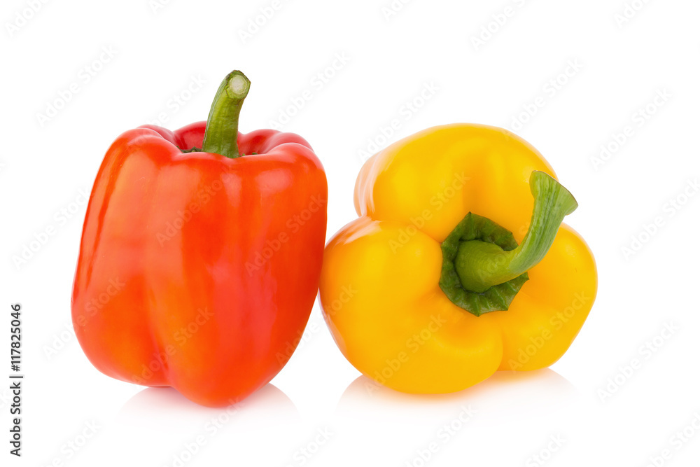 fresh pepper vegetables isolated on white background fresh pepper vegetables isolated on white background