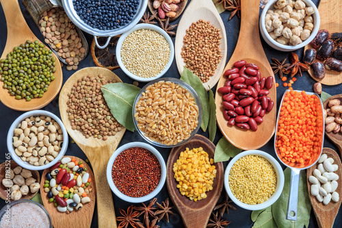 Composition of various kinds of legumes photo