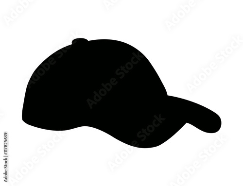 Cap with a visor. Vector drawing