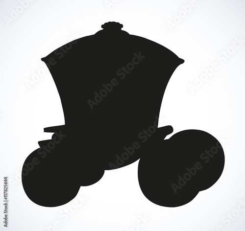 Carriage. Vector drawing