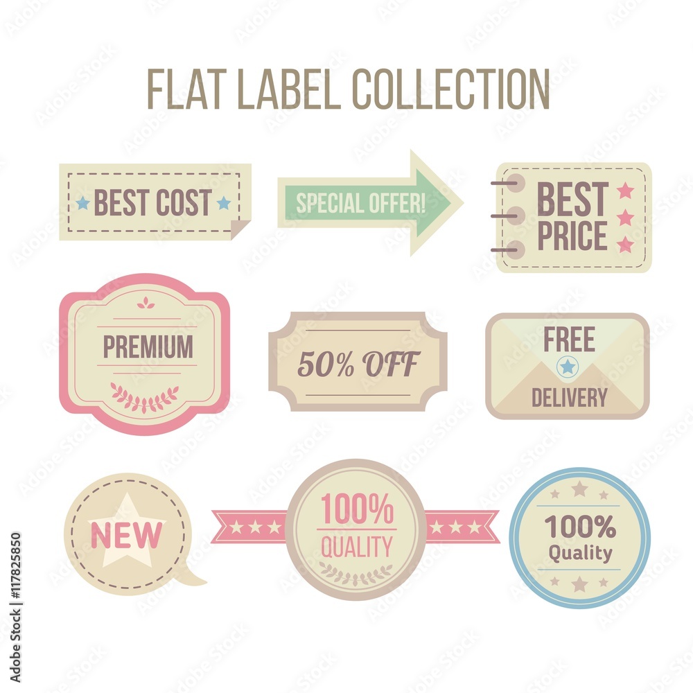 Obraz premium Vintage quality label collection