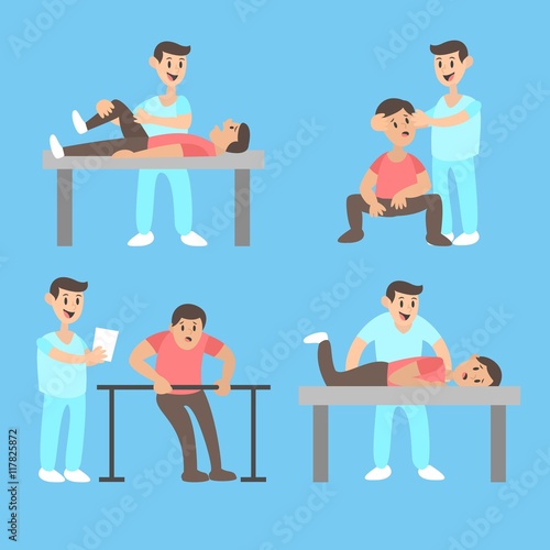 Patient doing exercise with the physiotherapist
