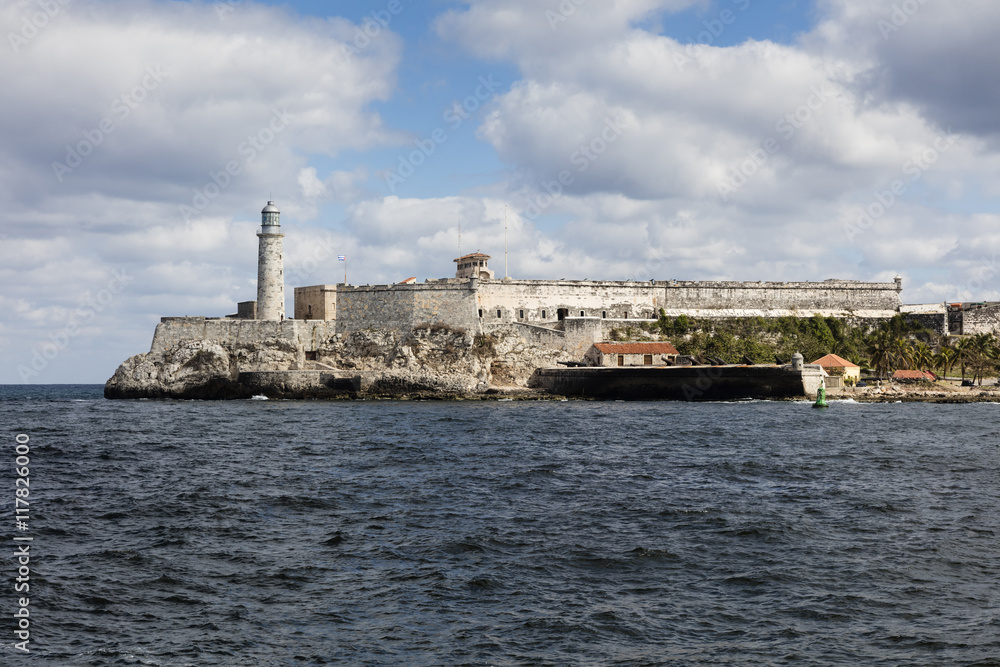 The fortress and lighthouse EL Morro in Havana, Cuba