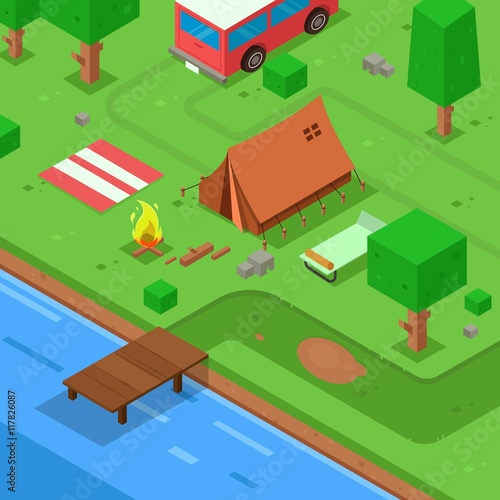 Three dimensional campsite