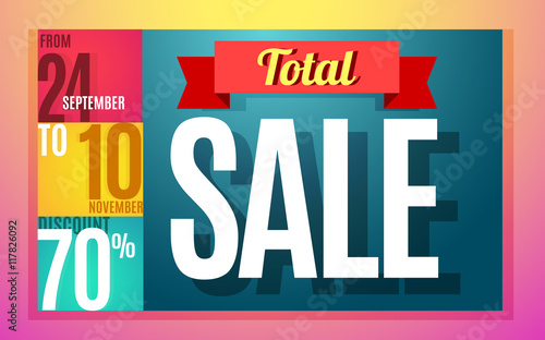 Total sale banner design.