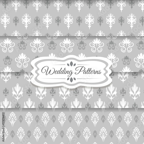 Wedding wallpaper patterns in grey color