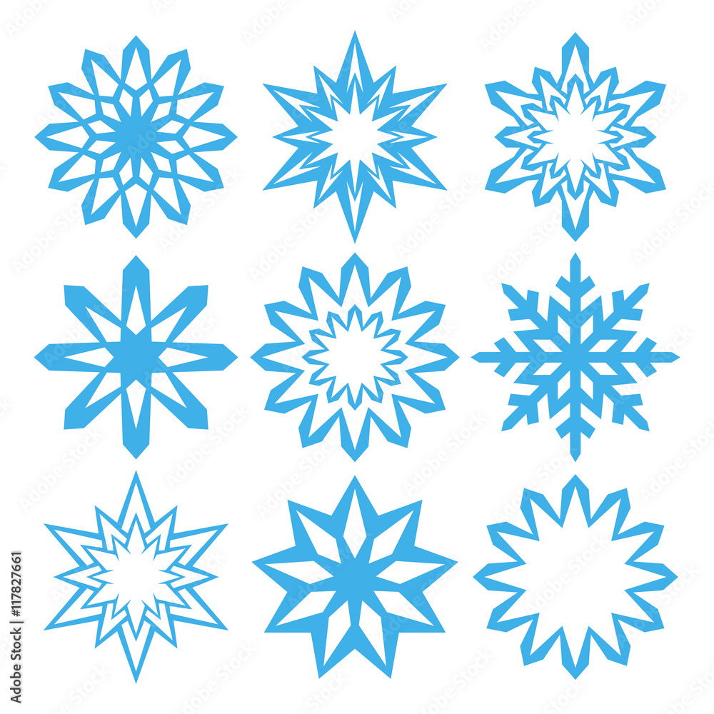 Snowflake. Design elements for Christmas and New Year