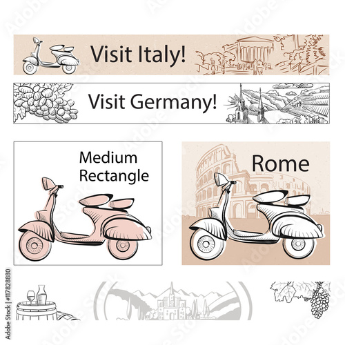 Europe Travel Marketing Banner Layout photo