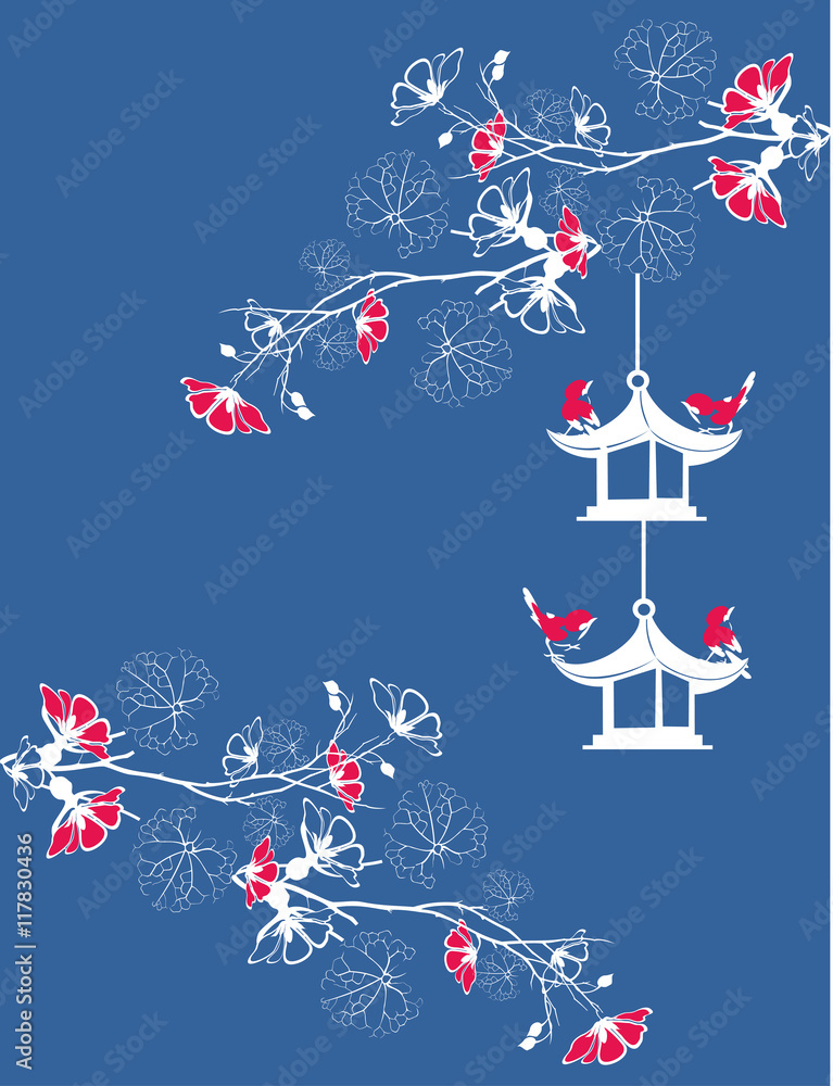 tree branches with birds tree branches with birds