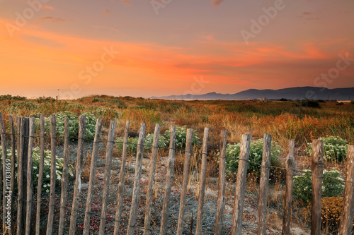 Paysage méditerranéen: littoral côtier dans les pyrénées orientale - Languedoc-Roussillon - France photo