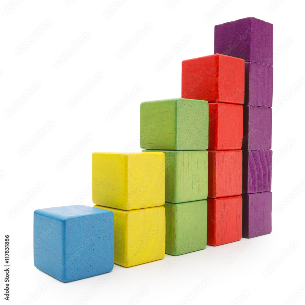 Toy Blocks Infographic Chart Stair Bar, Multicolor Kids Bricks Toy Blocks Infographic Chart Stair Bar, Multicolor Kids Bricks
