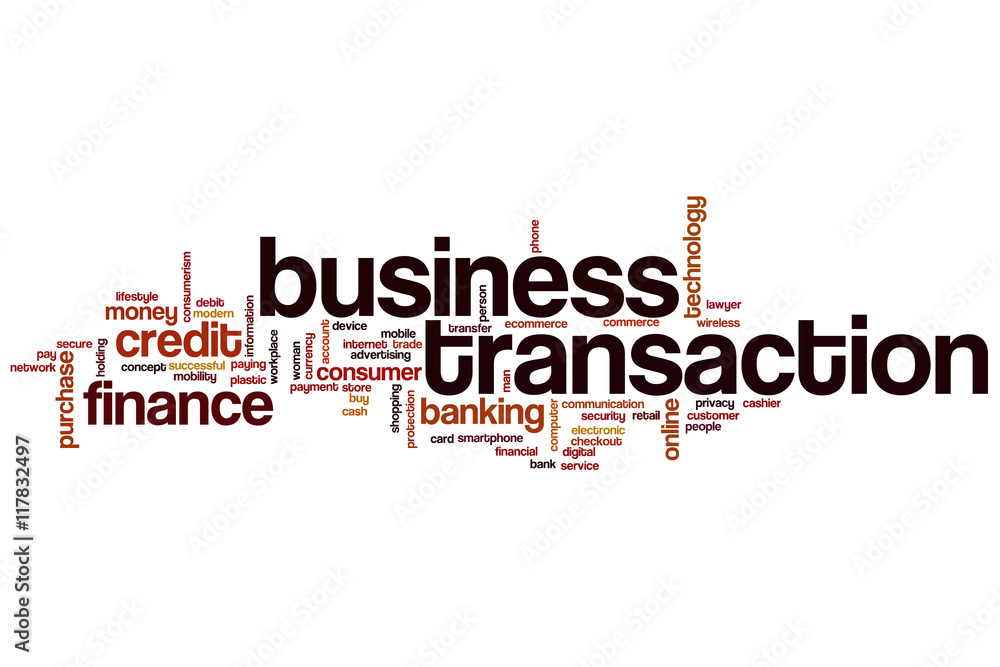 Business transaction word cloud concept