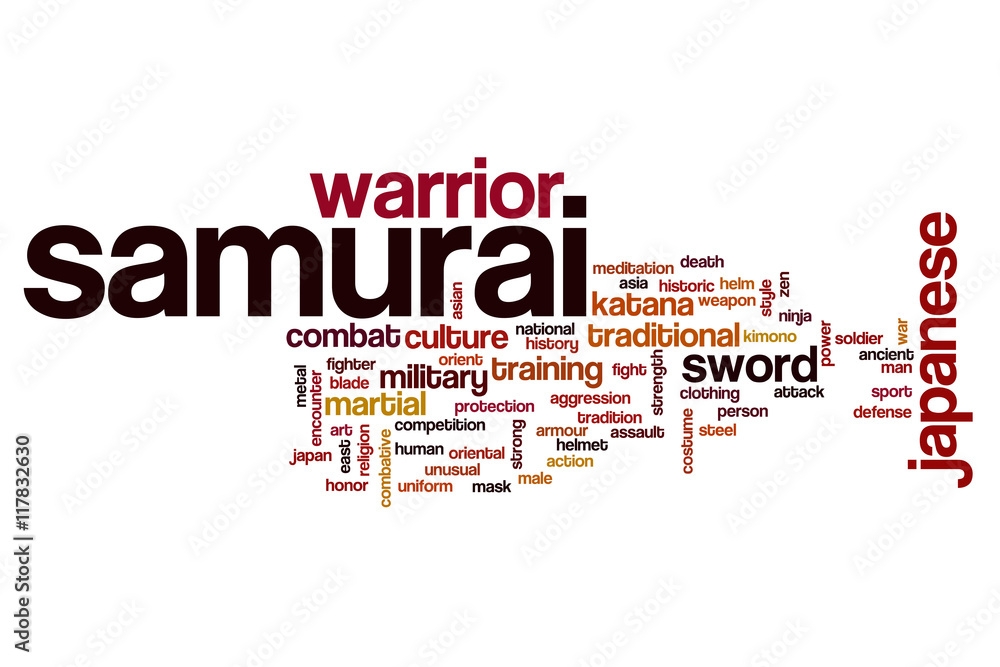 Samurai word cloud concept