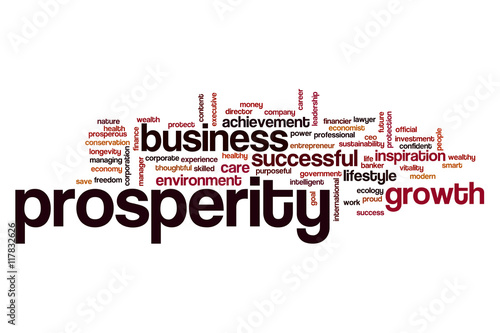 Prosperity word cloud concept
