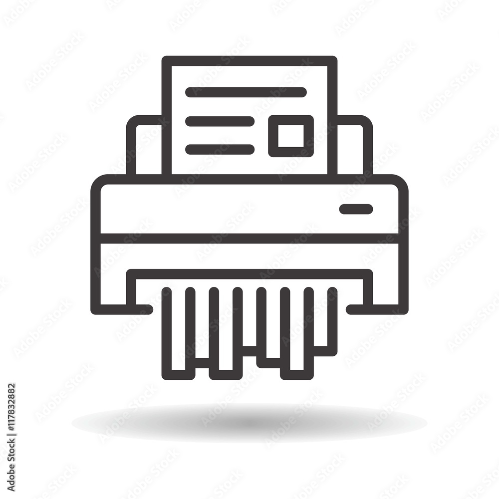 shredder paper flat icon shredder paper flat icon