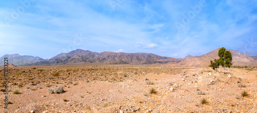 Panorama of mountains and plain with blue sky © len4foto