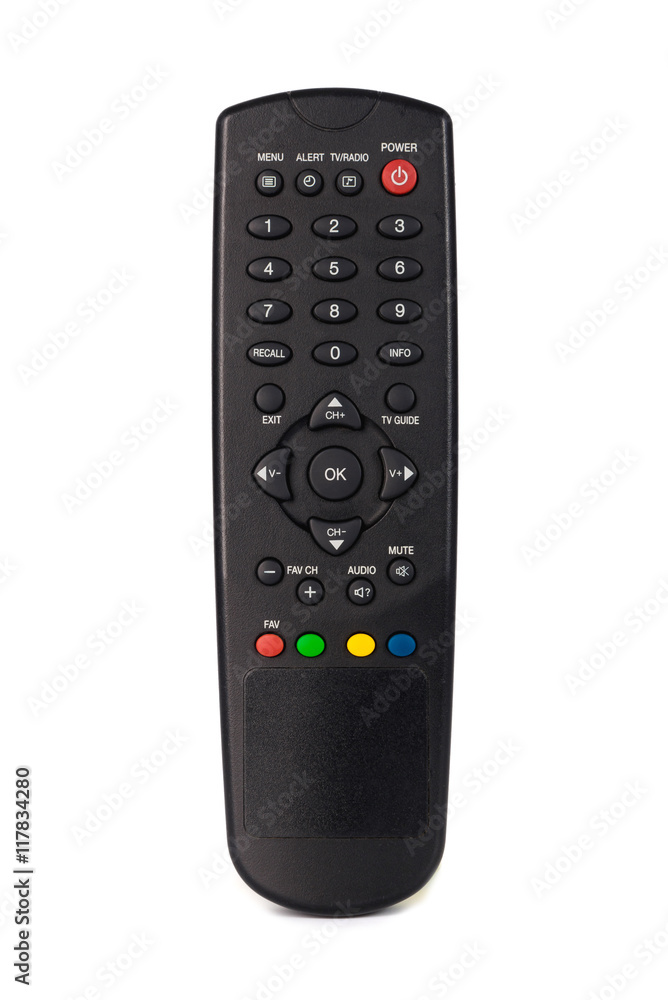 Infrared remote control for TV satellite receiver, isolated Infrared remote control for TV satellite receiver, isolated
