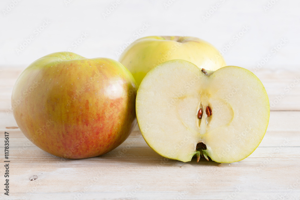 Bramley cooking apples a popular British variety for making pies and desserts Bramley cooking apples a popular British variety for making pies and desserts