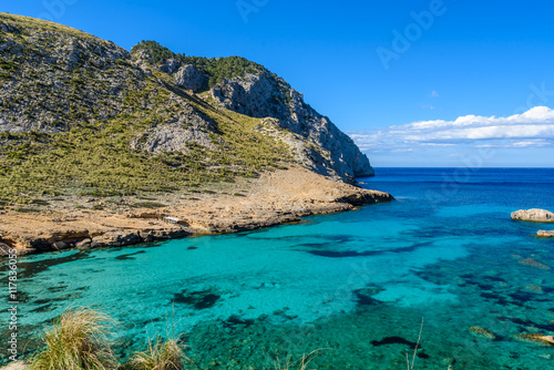 Cala figuera at cap formentor - beautiful coast and beach of Mallorca  Spain