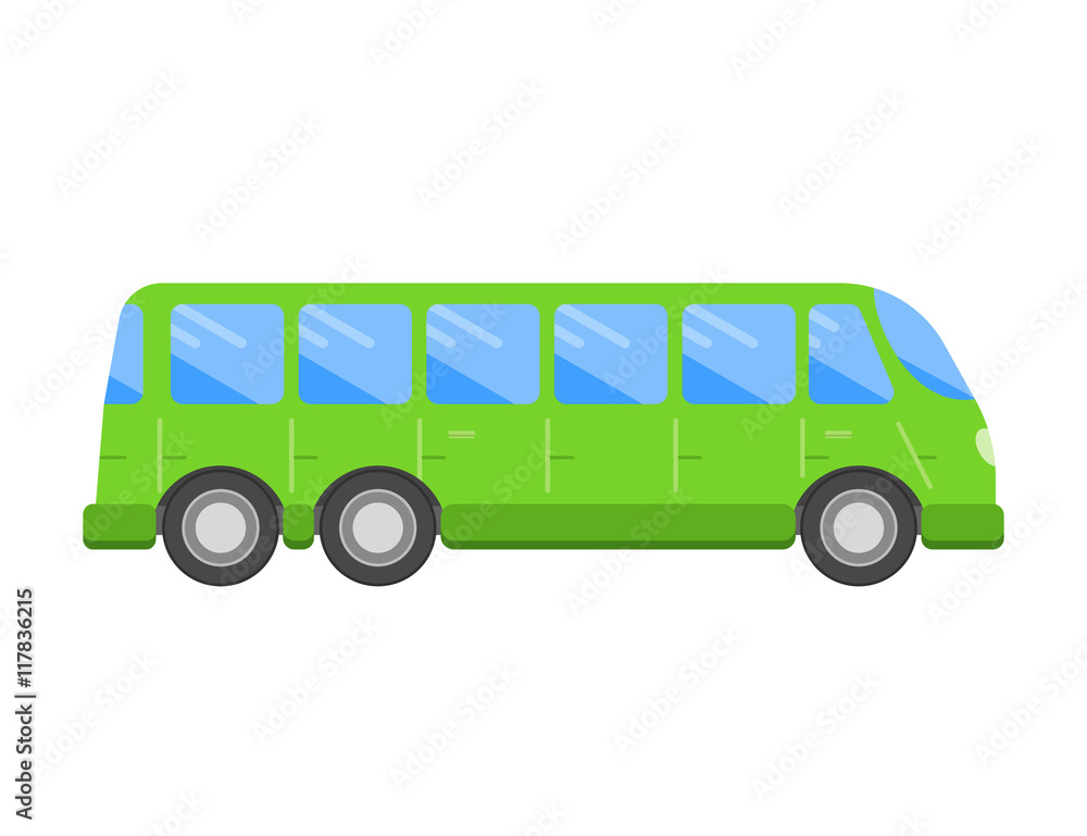 Bus flat icon . Vector design.