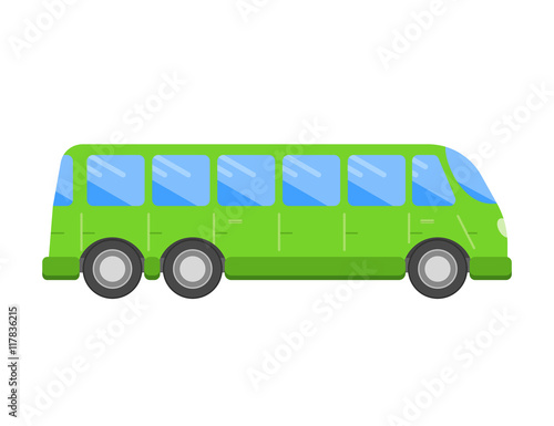 Bus flat icon . Vector design.