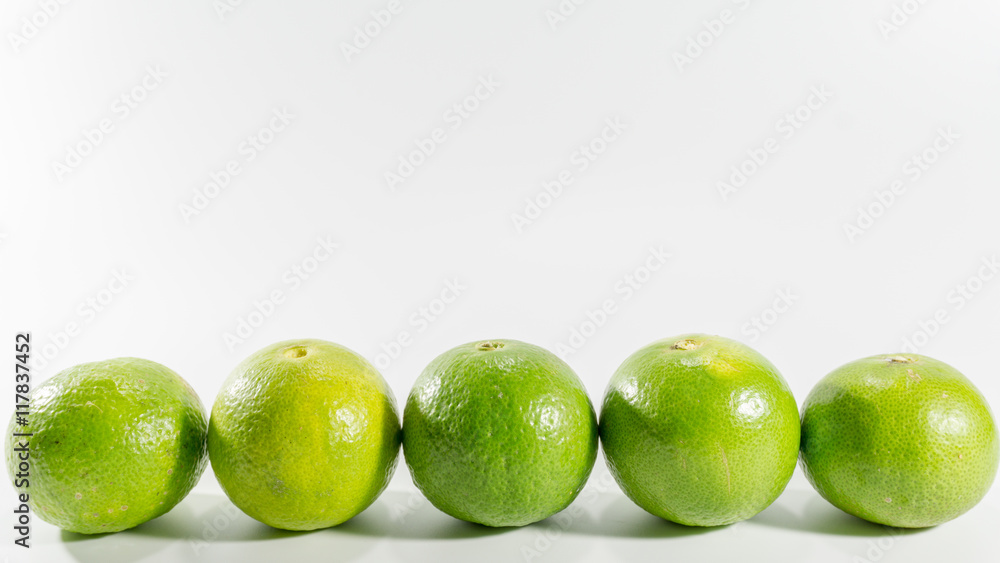 green lemon and white background green lemon and white background