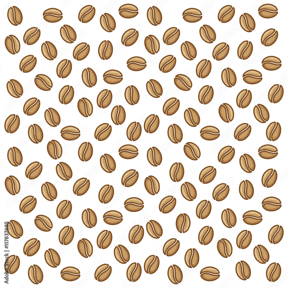 Obraz premium coffee grains pattern isolated icon