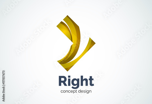 Abstract business company arrow logo template, direct concept