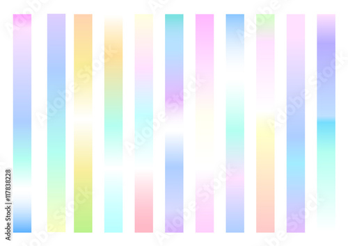Set of 11 rectangle gradation pattern for design