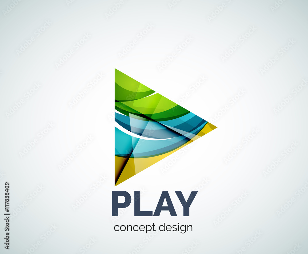 Play button logo business branding icon Play button logo business branding icon
