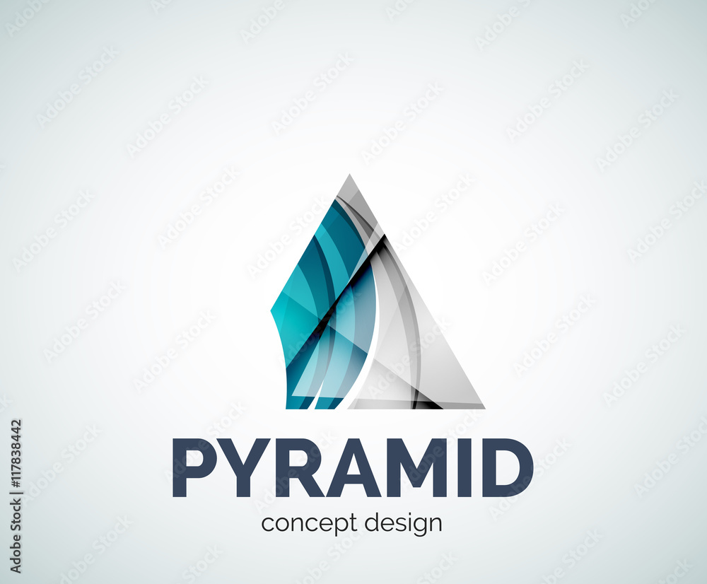 Naklejka premium Pyramid logo business branding icon